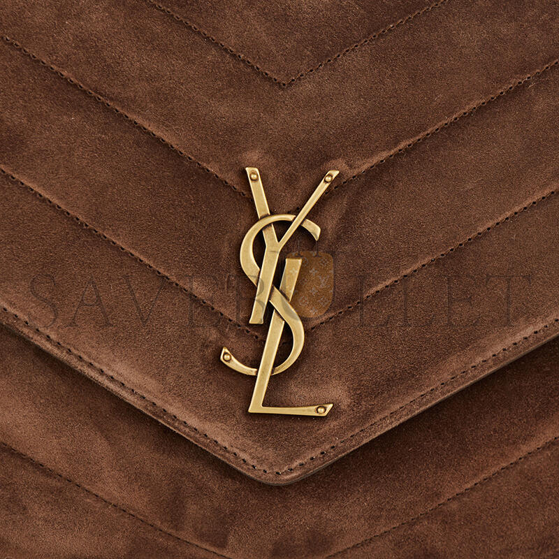 YSL LOULOU MEDIUM IN MATELASSÉ SUEDE 801439AAEY62358 (29*17*8cm)